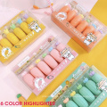 6 couleurs de pastle Série de fraises bricolage surligneur etstal kawaii haut de gamme markeur de stylo diy bricolage